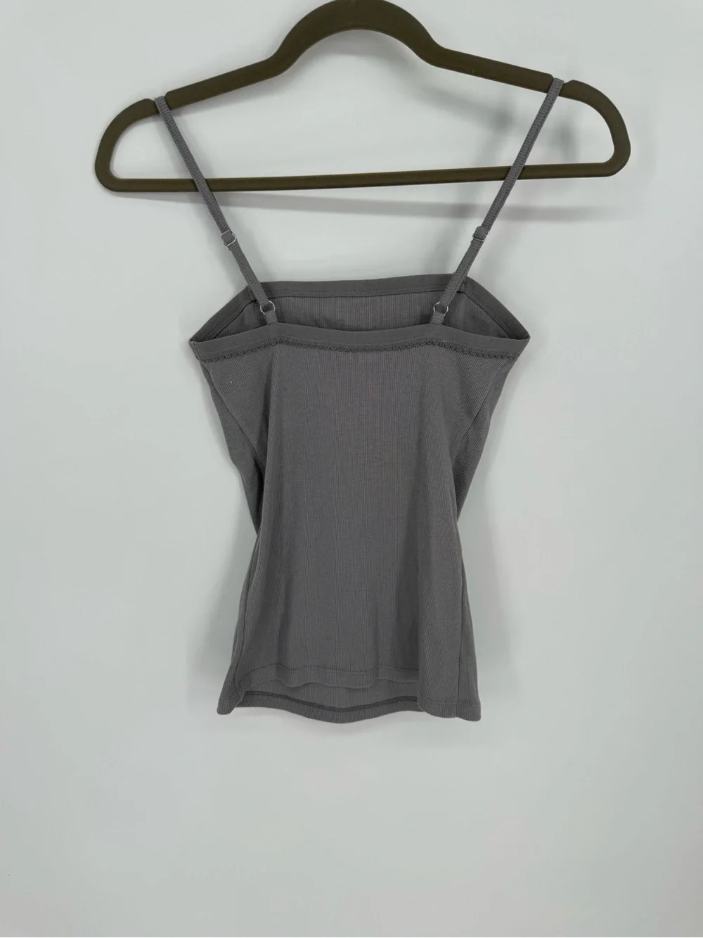 NWT Intimately Free People Gray Ribbed Floral Cami Tank Top Size S